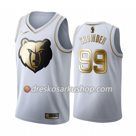 Muški NBA Dres Memphis Grizzlies Jae Crowder 99 Nike 2019-20 Bijela Golden Edition Swingman